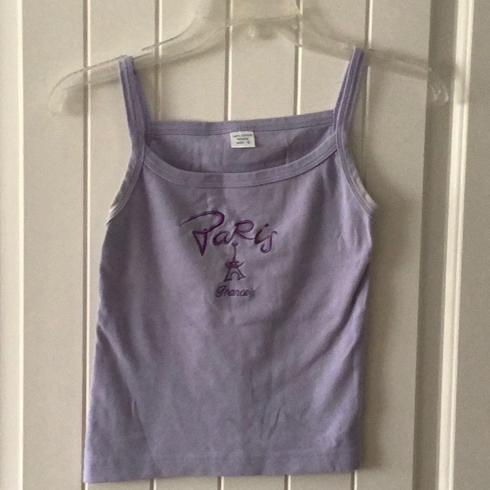 Purple Paris Girls Tank Top